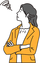 困っている女性のイラスト